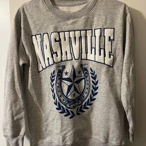 Freeze Gray Sweatshirt with Blue Accents